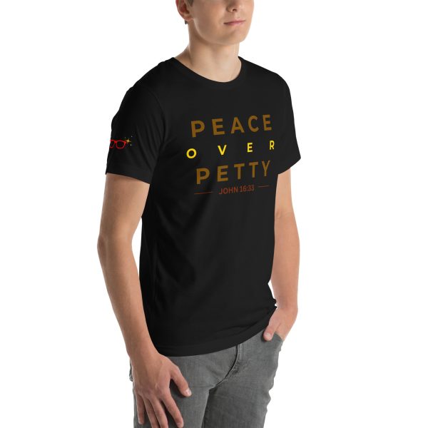 Peace Over Petty Tee – Black (John 16:33) - Image 6