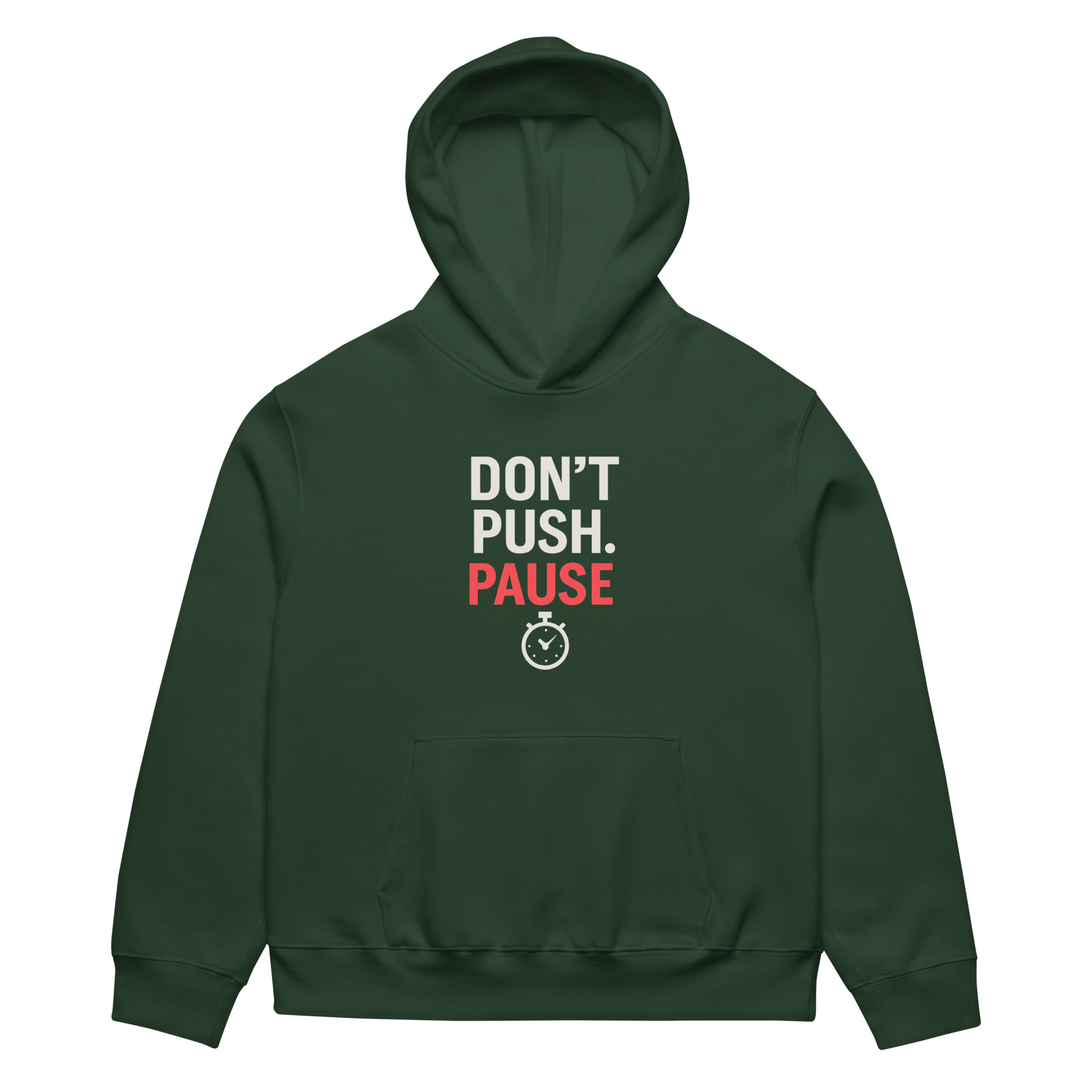 Don’t Push. Pause. - Oversized heavyweight Hoodie - Image 6