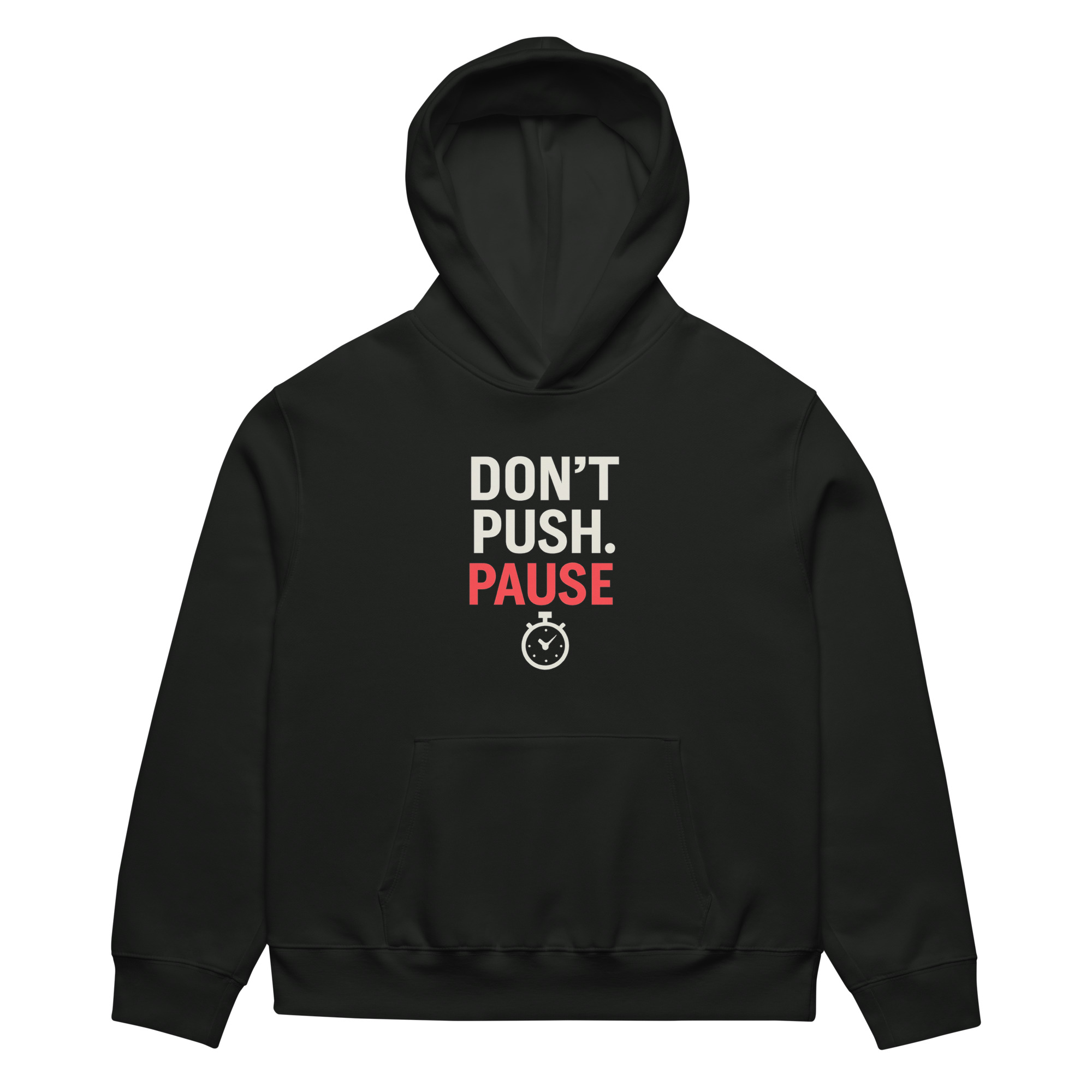 Don’t Push. Pause. - Oversized heavyweight Hoodie - Image 2
