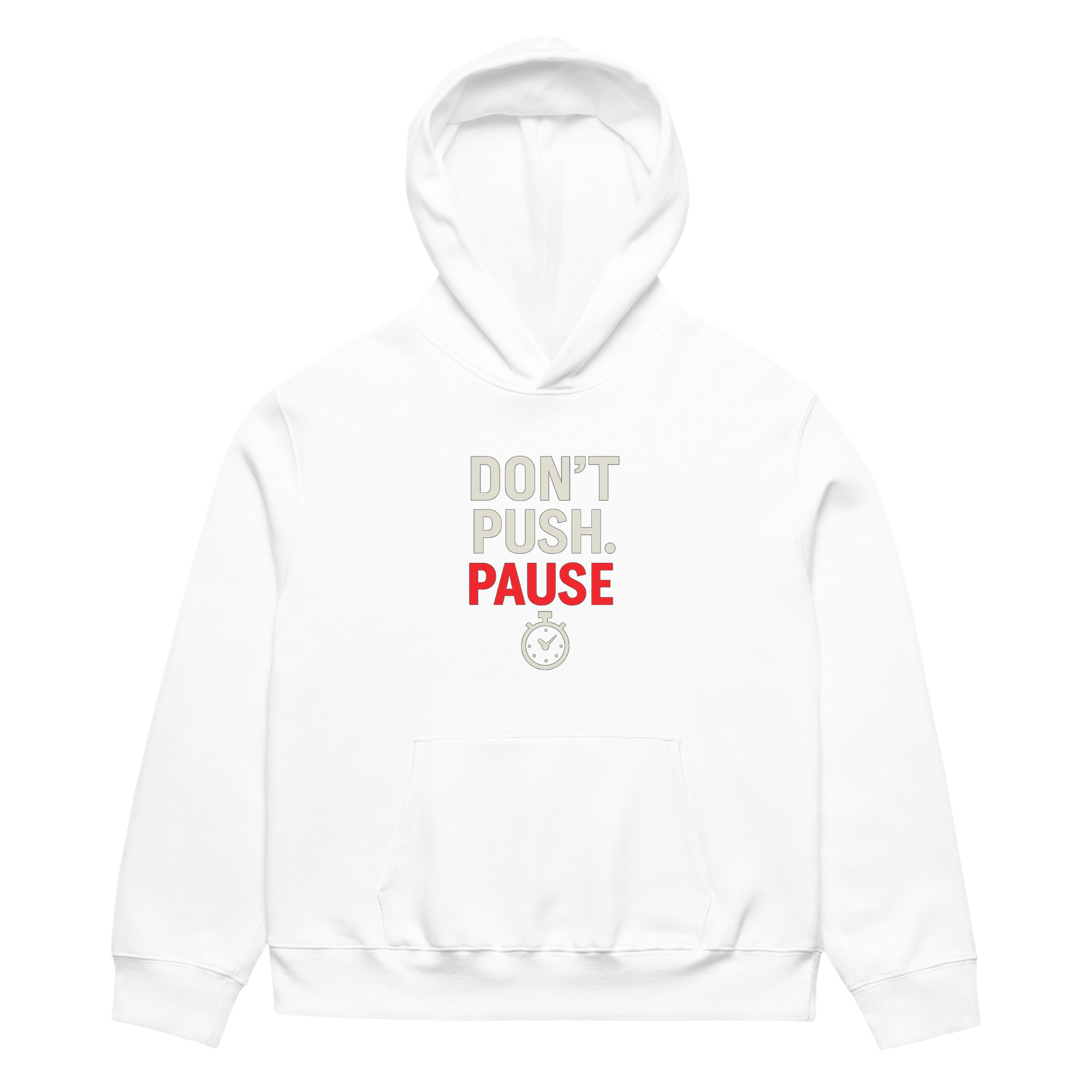 Don’t Push. Pause. - Oversized heavyweight Hoodie - Image 4