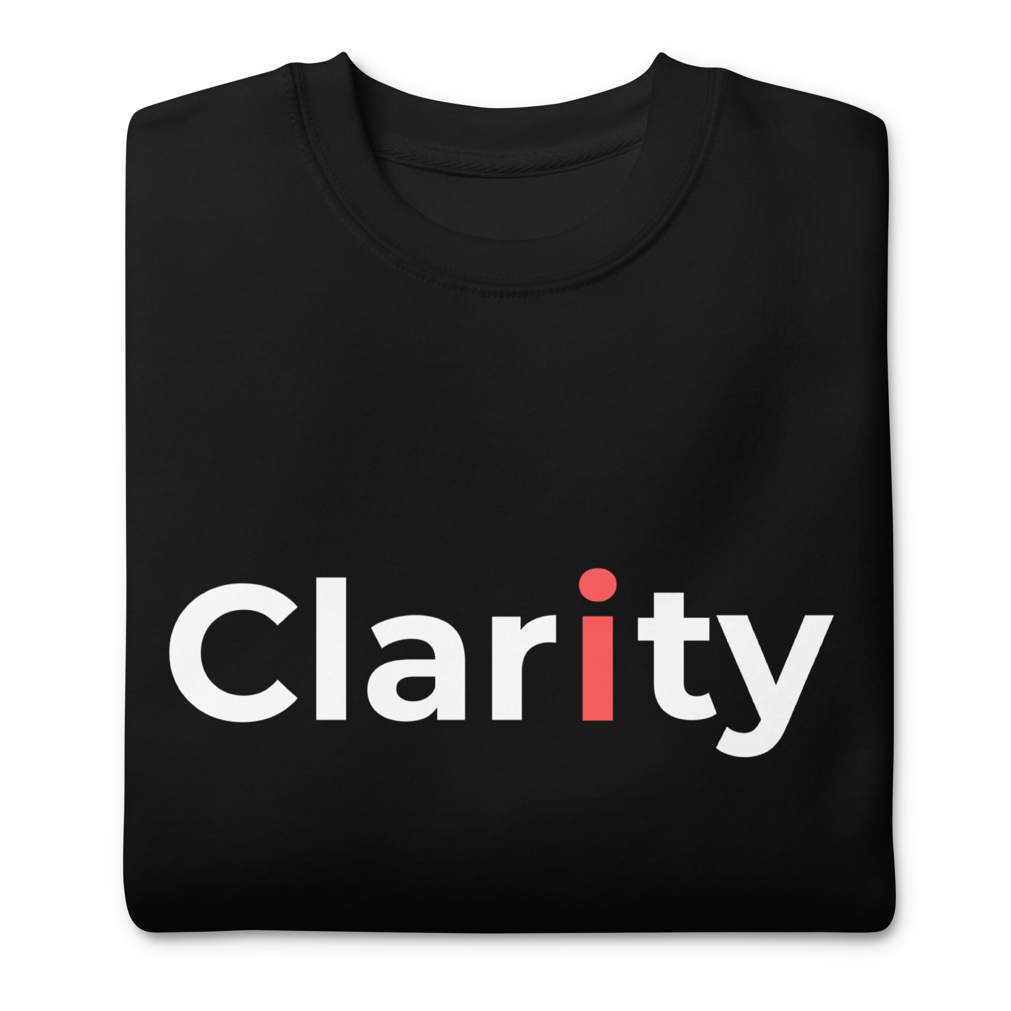 Clarity with red i - Unisex Sweatshirt