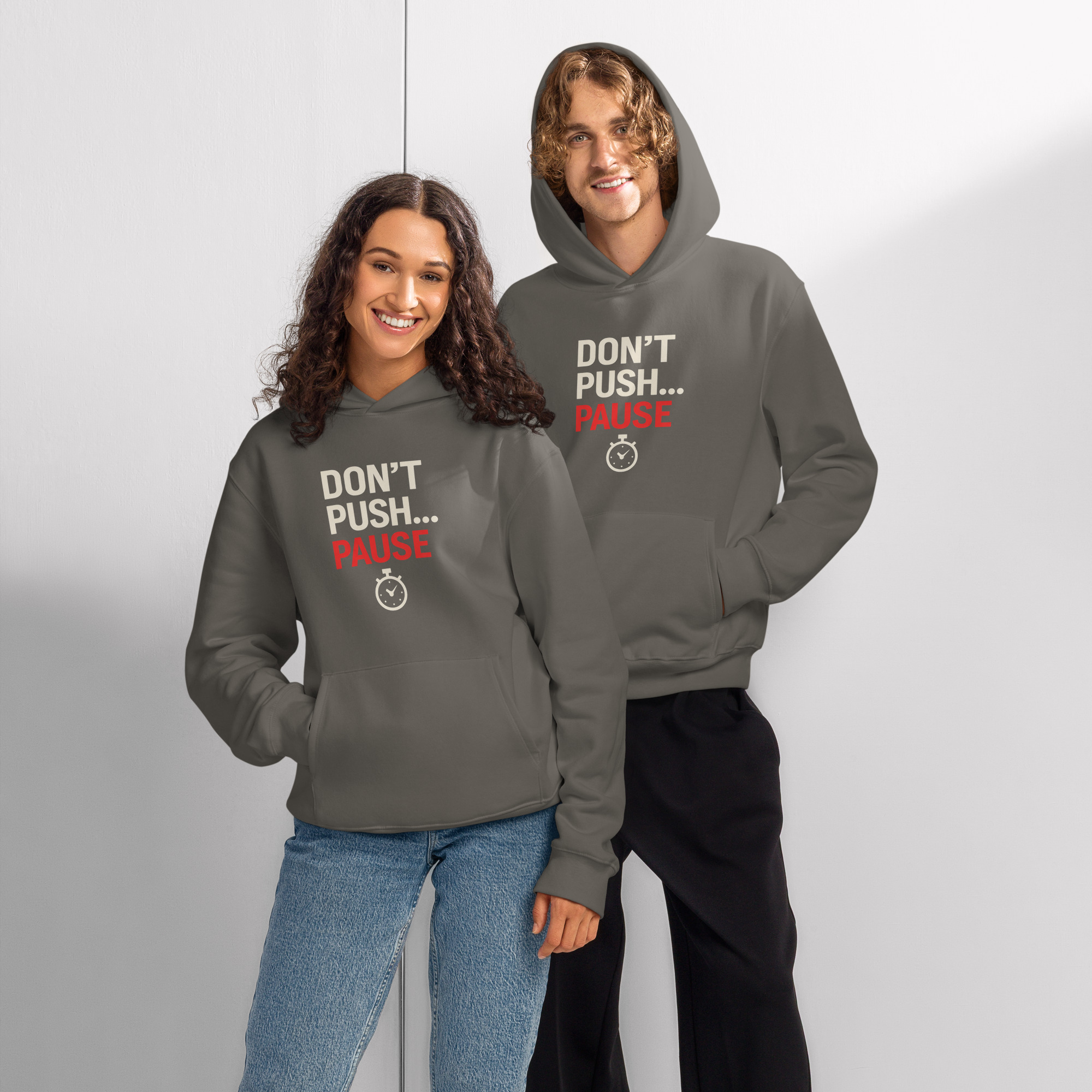 Don’t Push... Pause - Oversized heavyweight Hoodie - Image 7