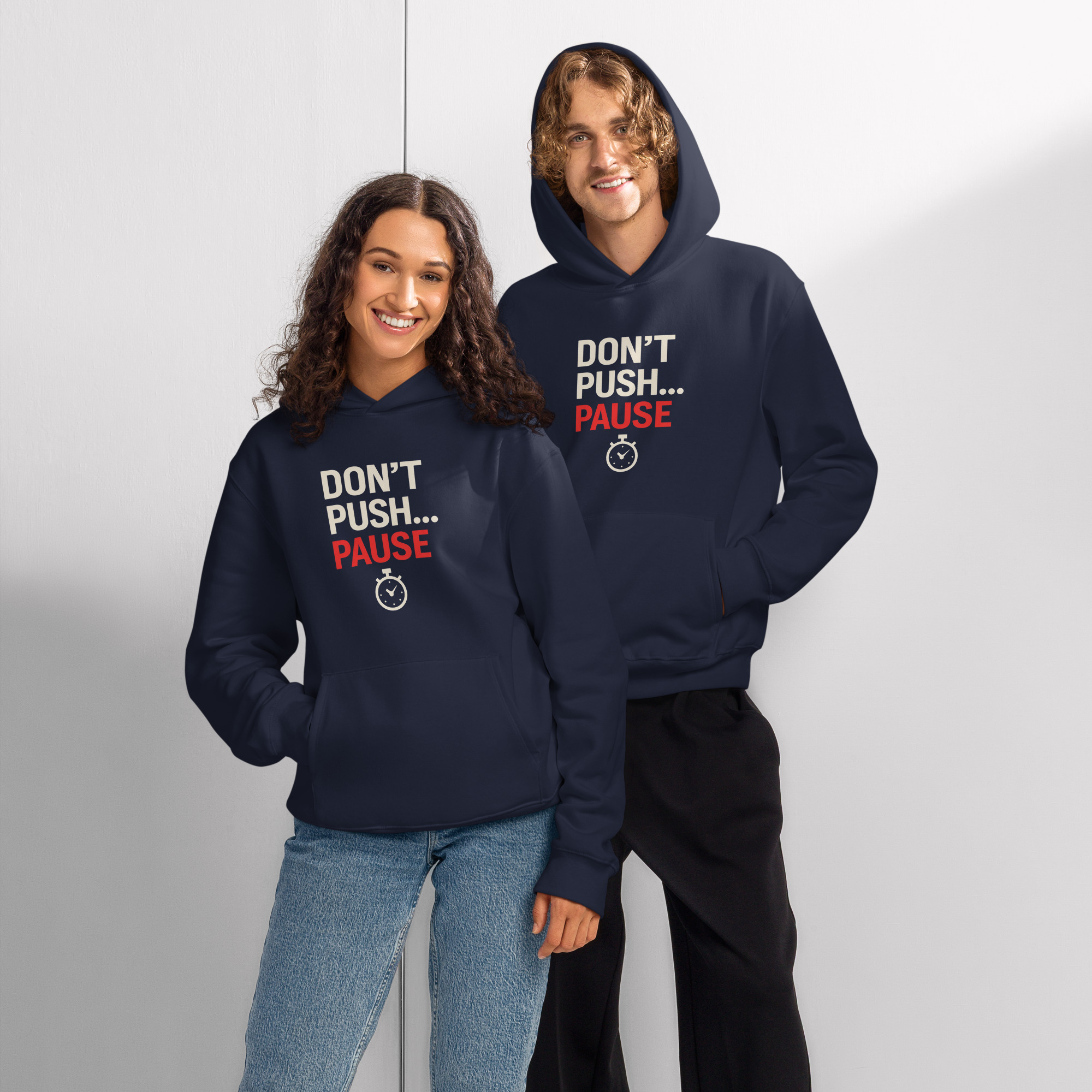 Don’t Push... Pause - Oversized heavyweight Hoodie